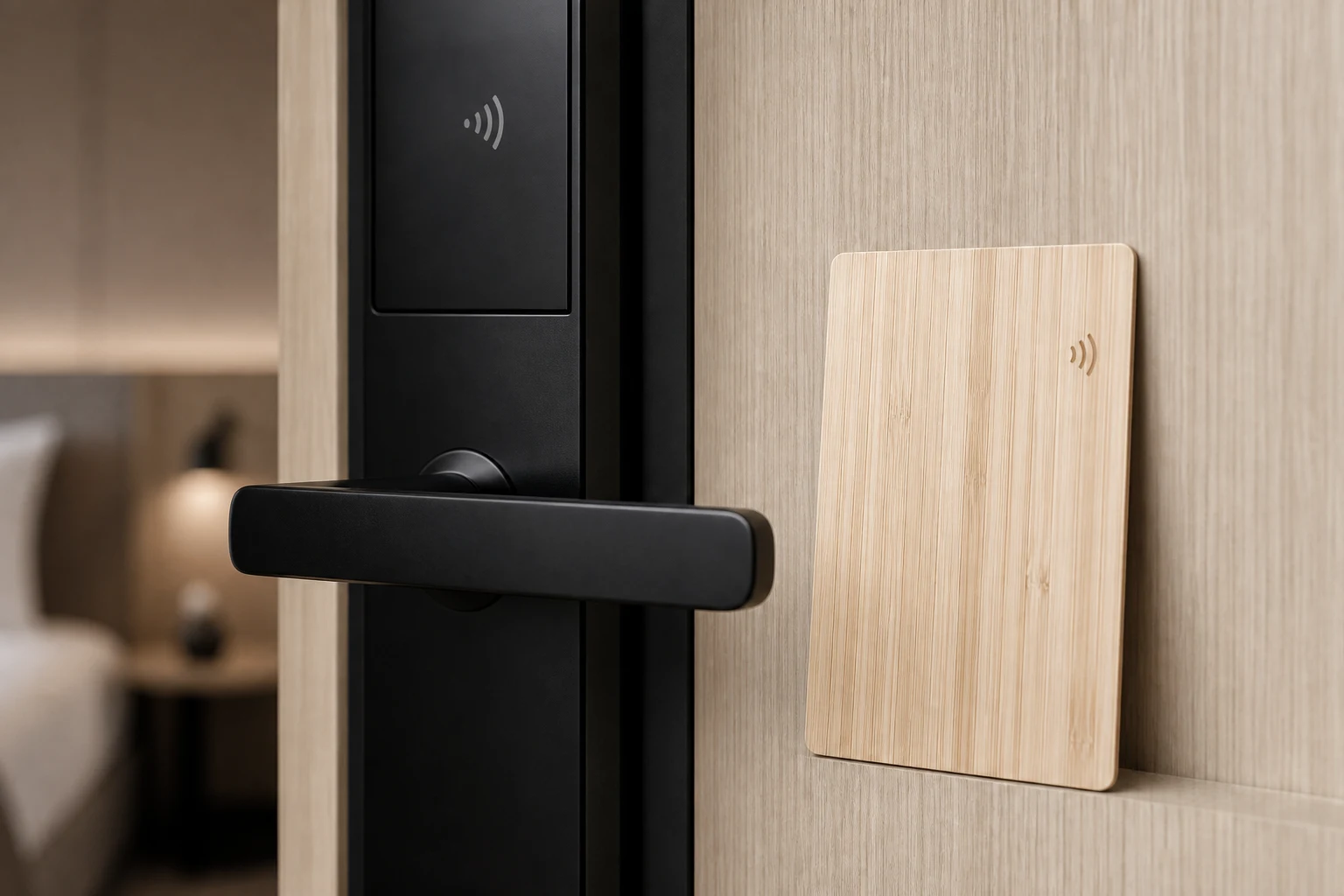 Bamboo RFID card with hotel lock
