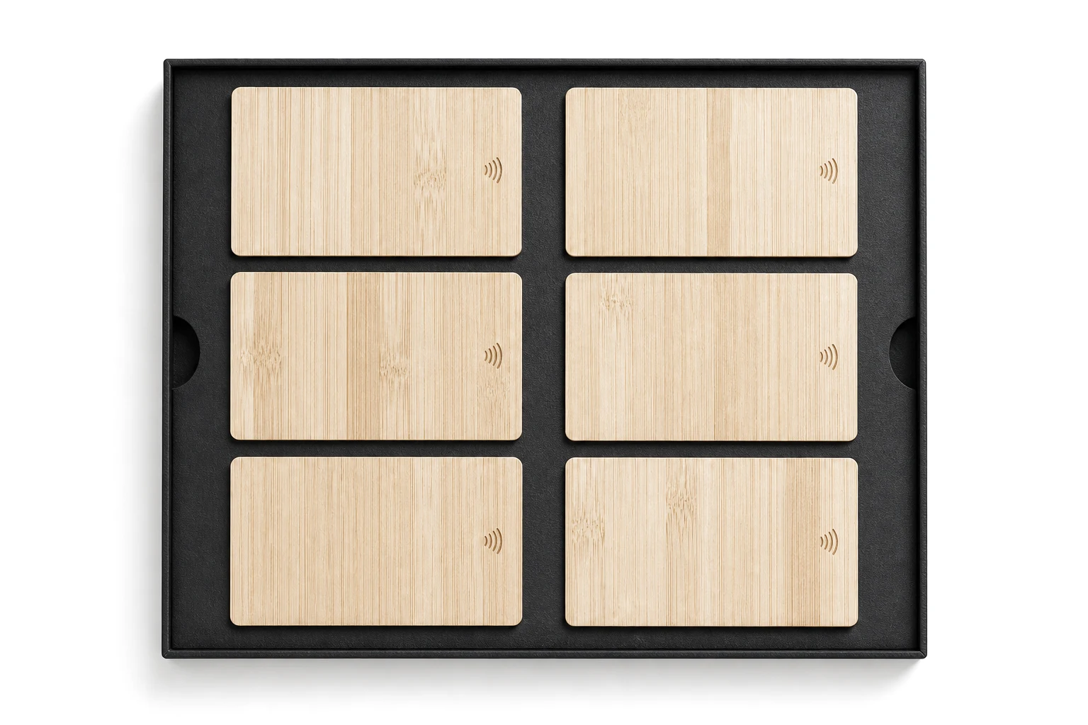 Bamboo card material variation tray