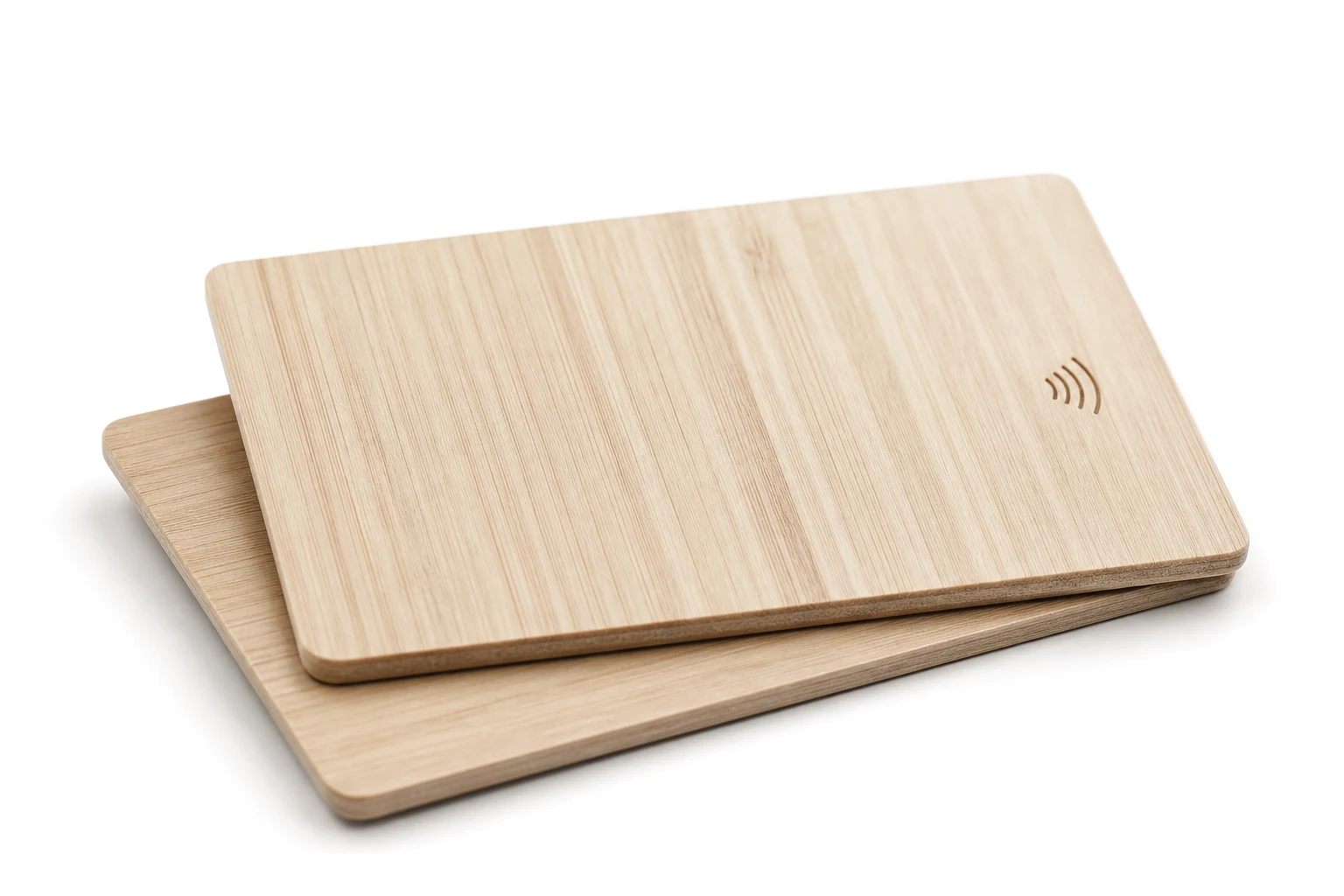 Bamboo card stacked edge profile