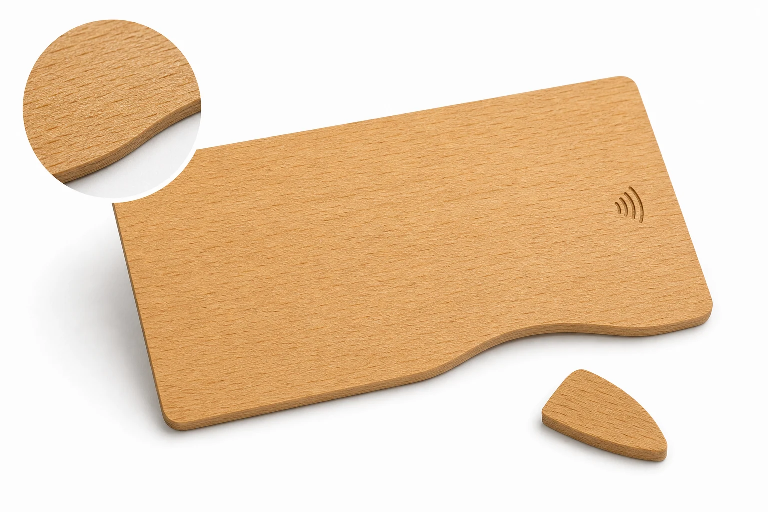 Beech custom wave edge sample