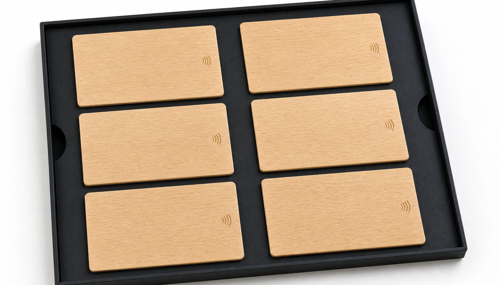 Beech card material variation tray