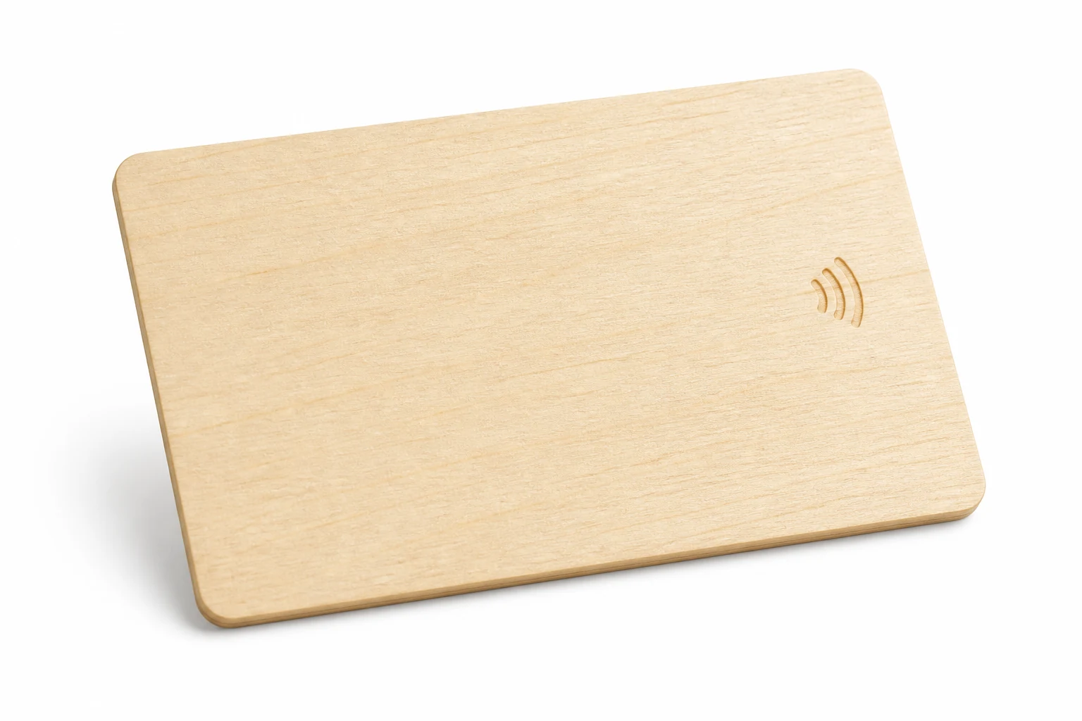 Plain birch card on white background