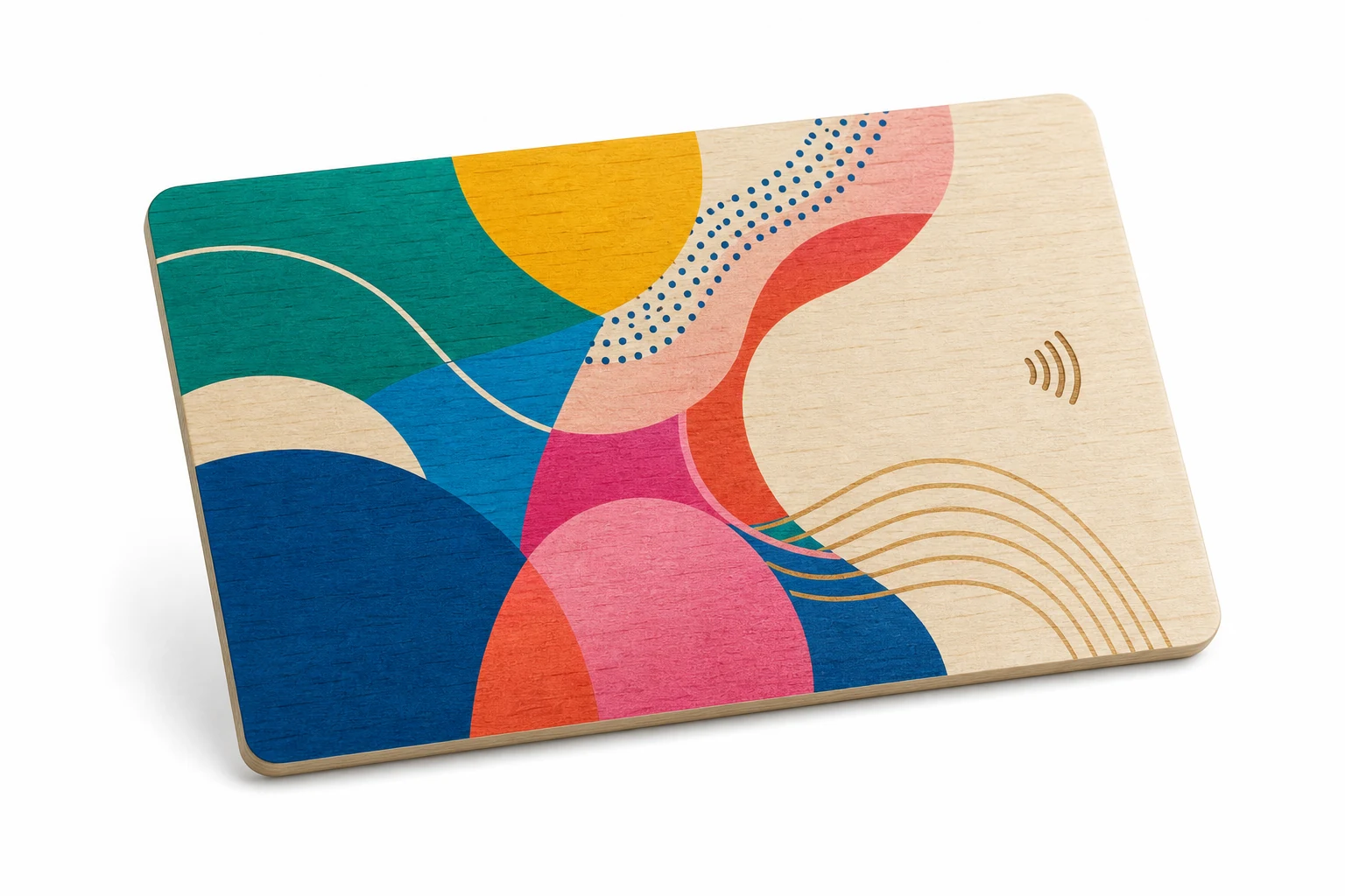 Birch card with vivid full-color UV print