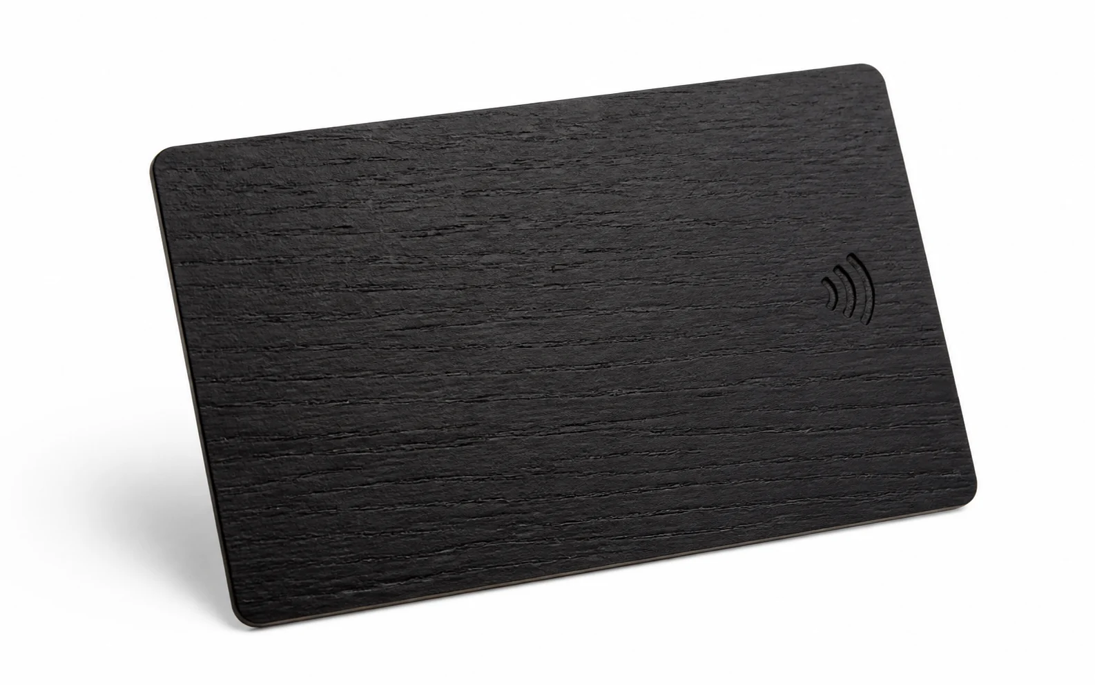 Black wood RFID card surface