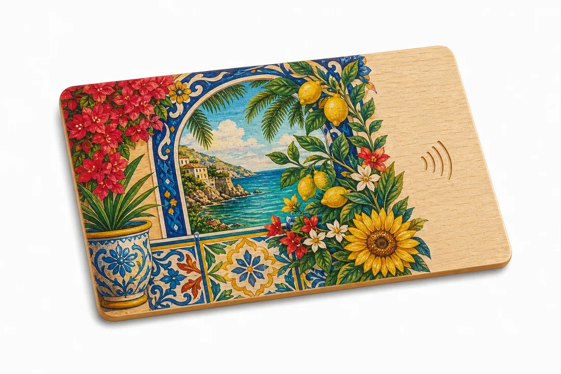 Wooden card personalization · view 1