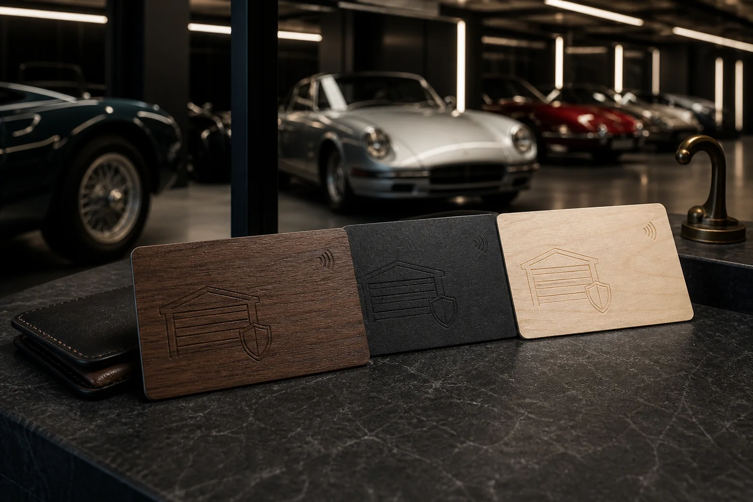Houten lidmaatschapskaarten voor particuliere autostalling en garageclubs