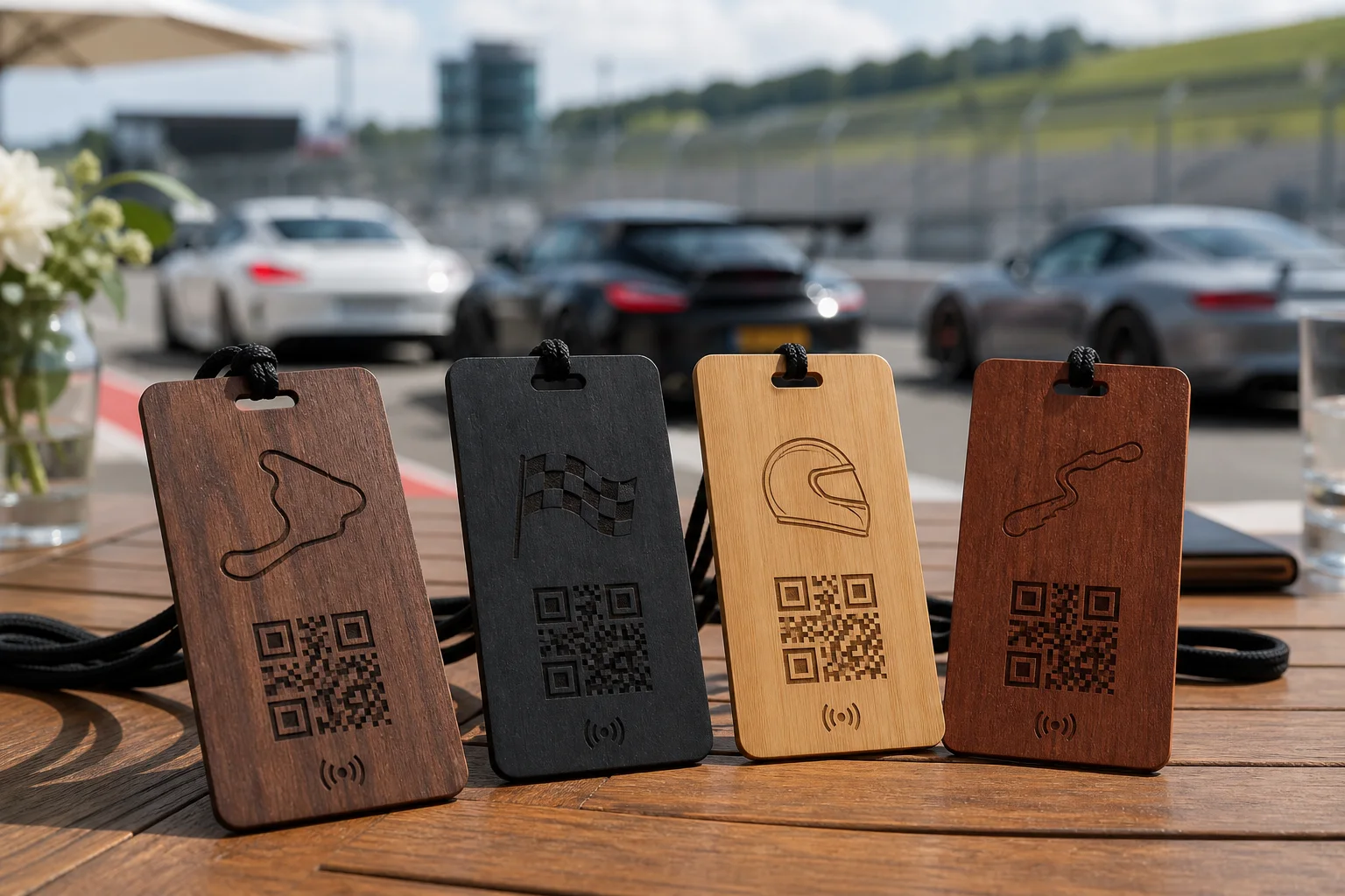 Pass VIP in legno per rally, track day ed eventi automobilistici