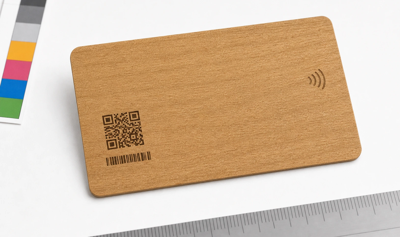 Cherry card back with QR and serial zone