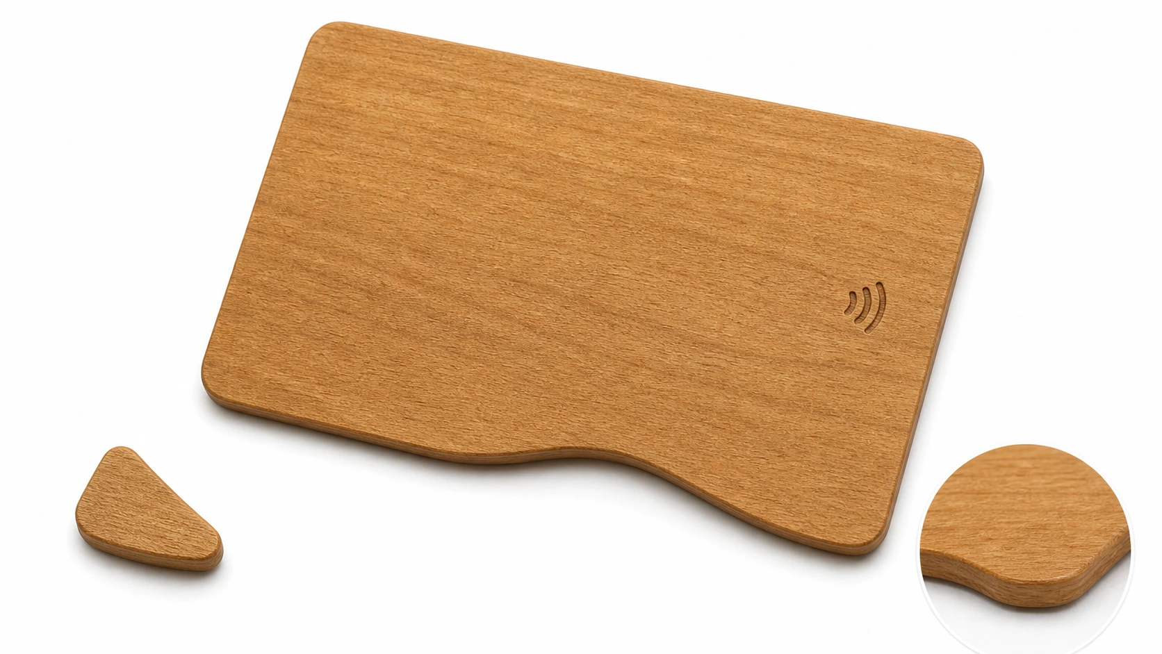 Cherry custom wave edge sample