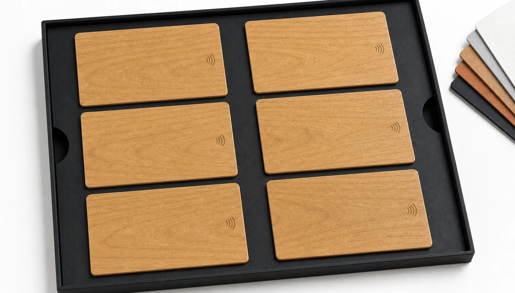 Cherry card material variation tray