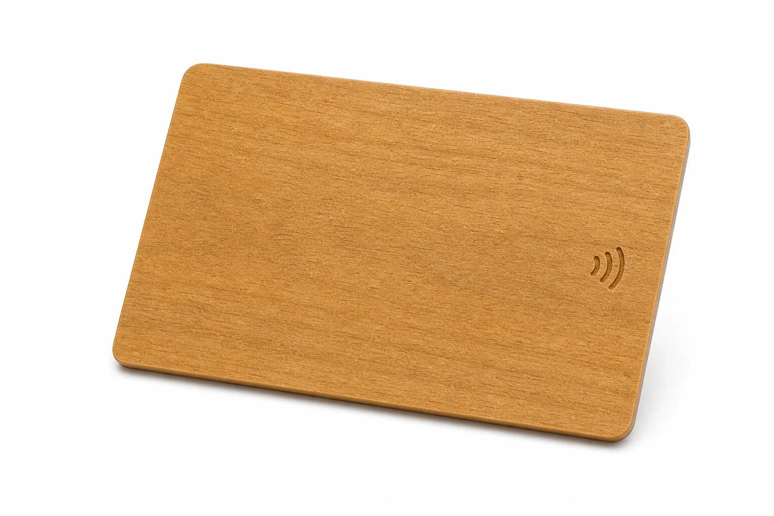 Plain cherry card on white background