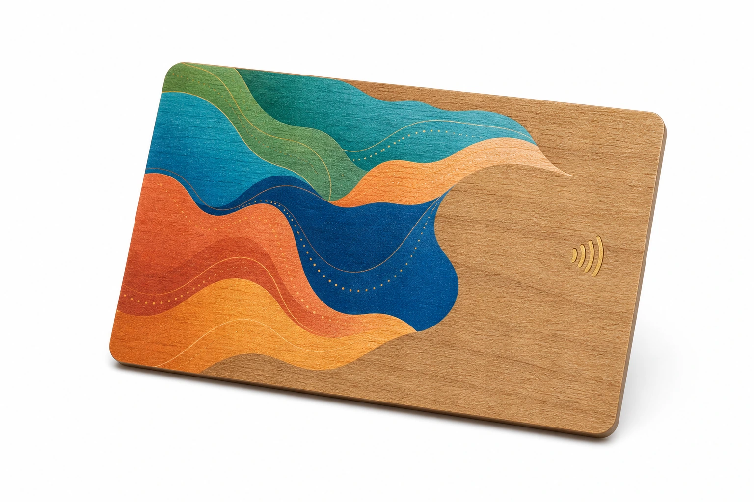 Cherry card with vivid full-color UV print
