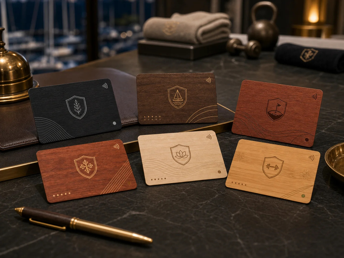 Ultralight AES wooden credentials for controlled membership and access