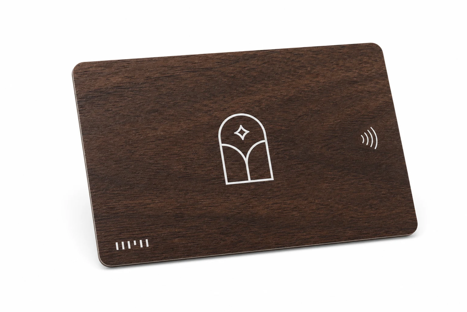 Walnut with opaque white mark
