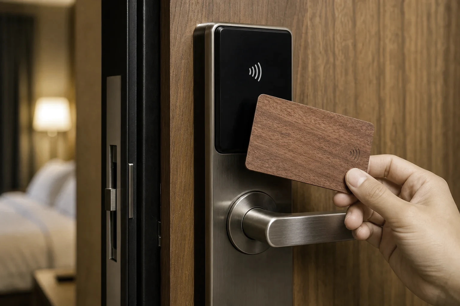 Sapele RFID card with hotel lock