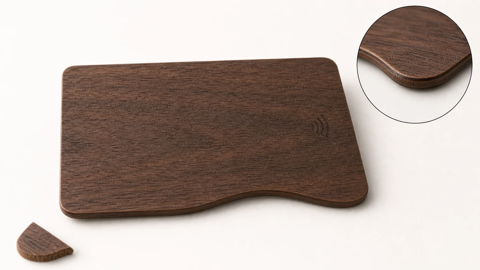 Walnut custom wave edge sample