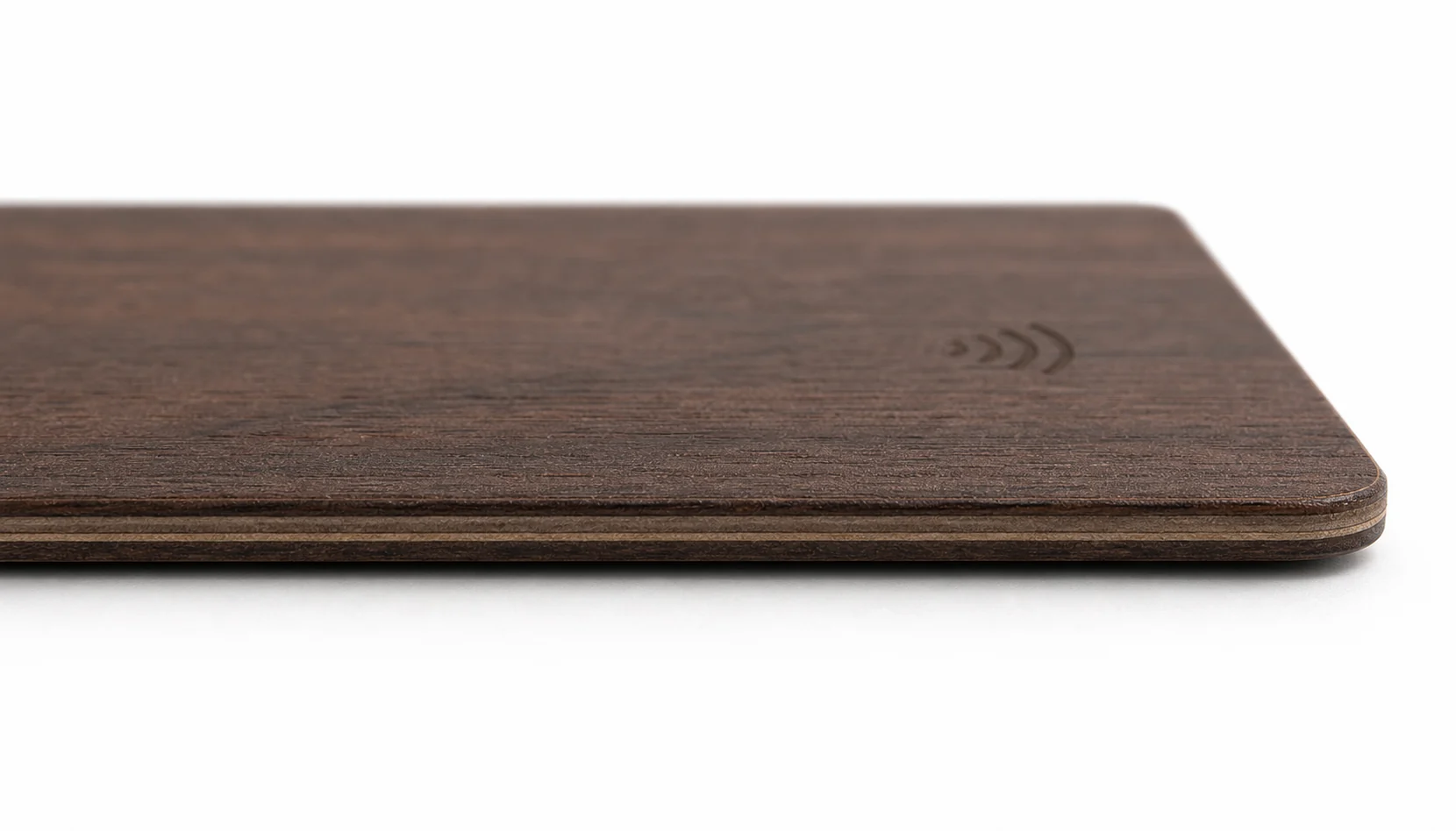 Walnut card side edge profile
